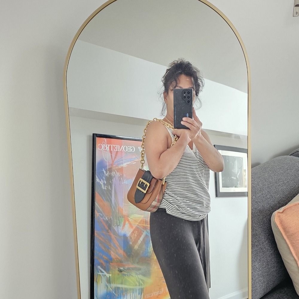 Burberry Tan and Black Shoulder Bag